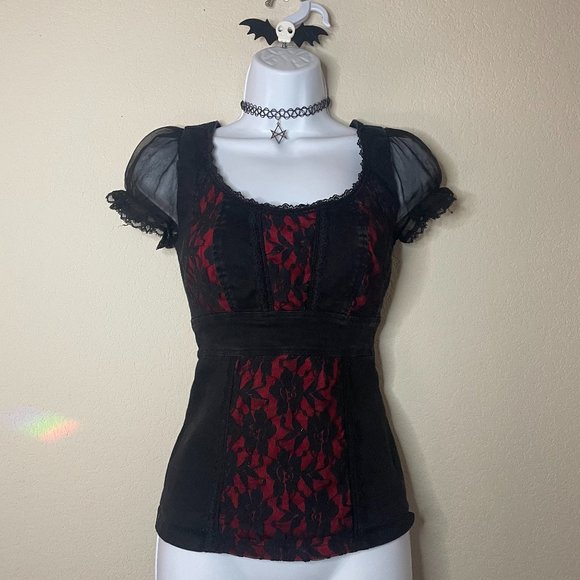 Tripp nyc Tops - tripp nyc royal bones goth corset vampire princess top
